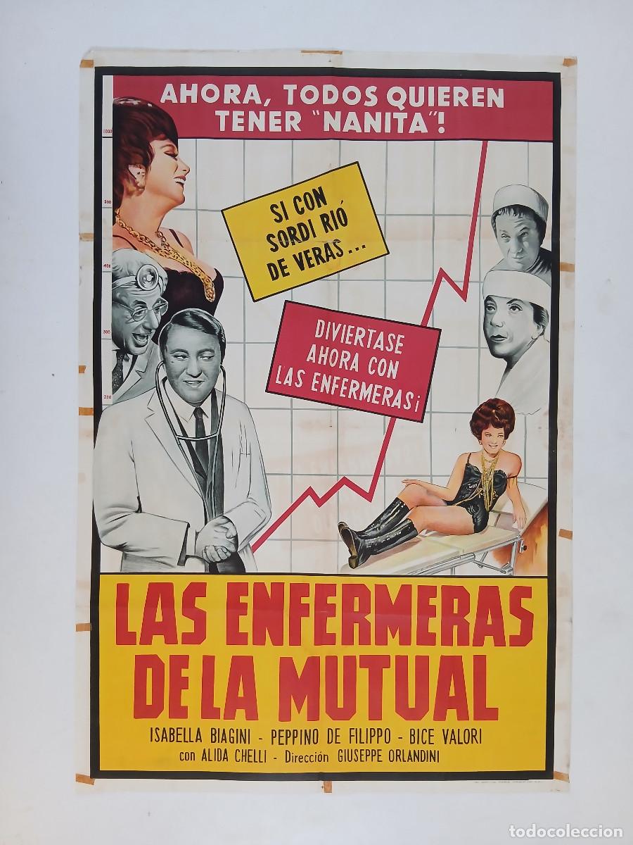 Cine: LAS ENFERMERAS DE LA MUTUAL (1969) cartel argentino 110x75 litografico PEPPINO DE FILIPPO