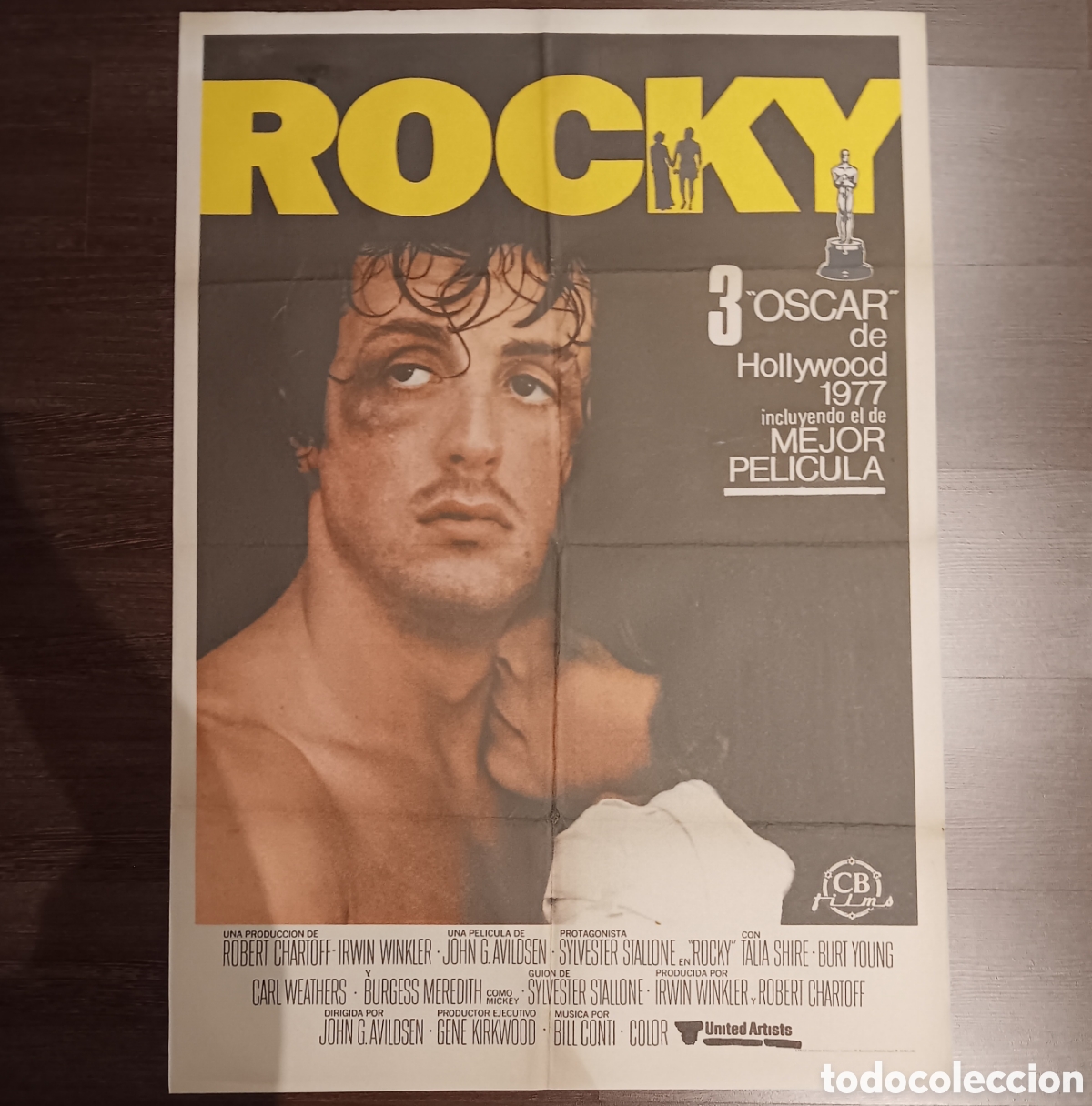 Cine: &rdquo;ROCKY&rdquo; CARTEL ORIGINAL REPOSICI&Oacute;N 1981 SYLVESTER STALLONE