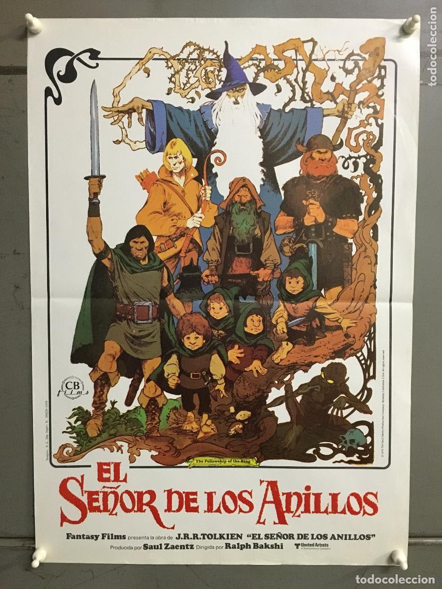 Cine: AFP24 EL SE&Ntilde;OR DE LOS ANILLOS the lord of the rings RALPH BAKSHI POSTER ORIG 35X50 ESTRENO raro