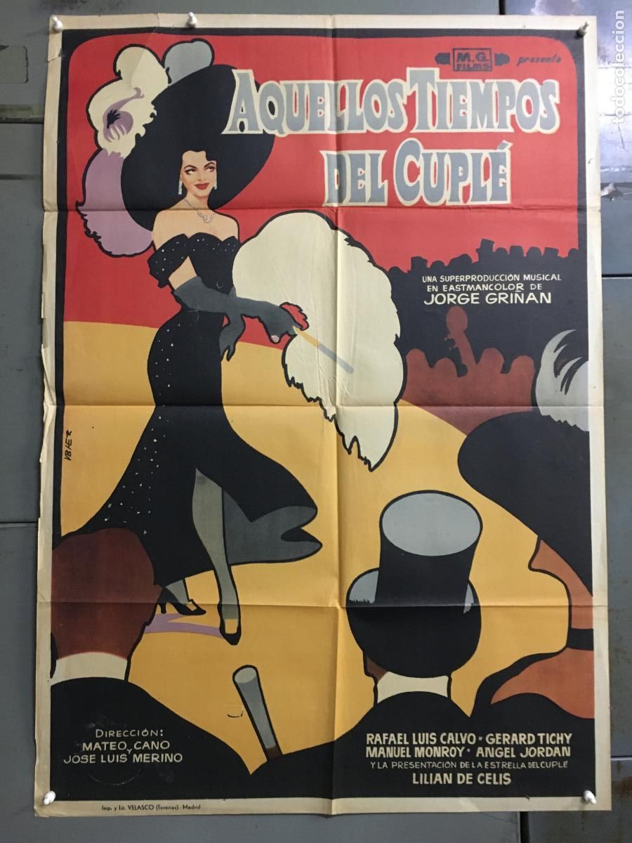 Cine: ODC C652 AQUELLOS TIEMPOS DEL CUPLE LILIAN DE CELIS POSTER ORIGINAL 70X100 ESTRENO