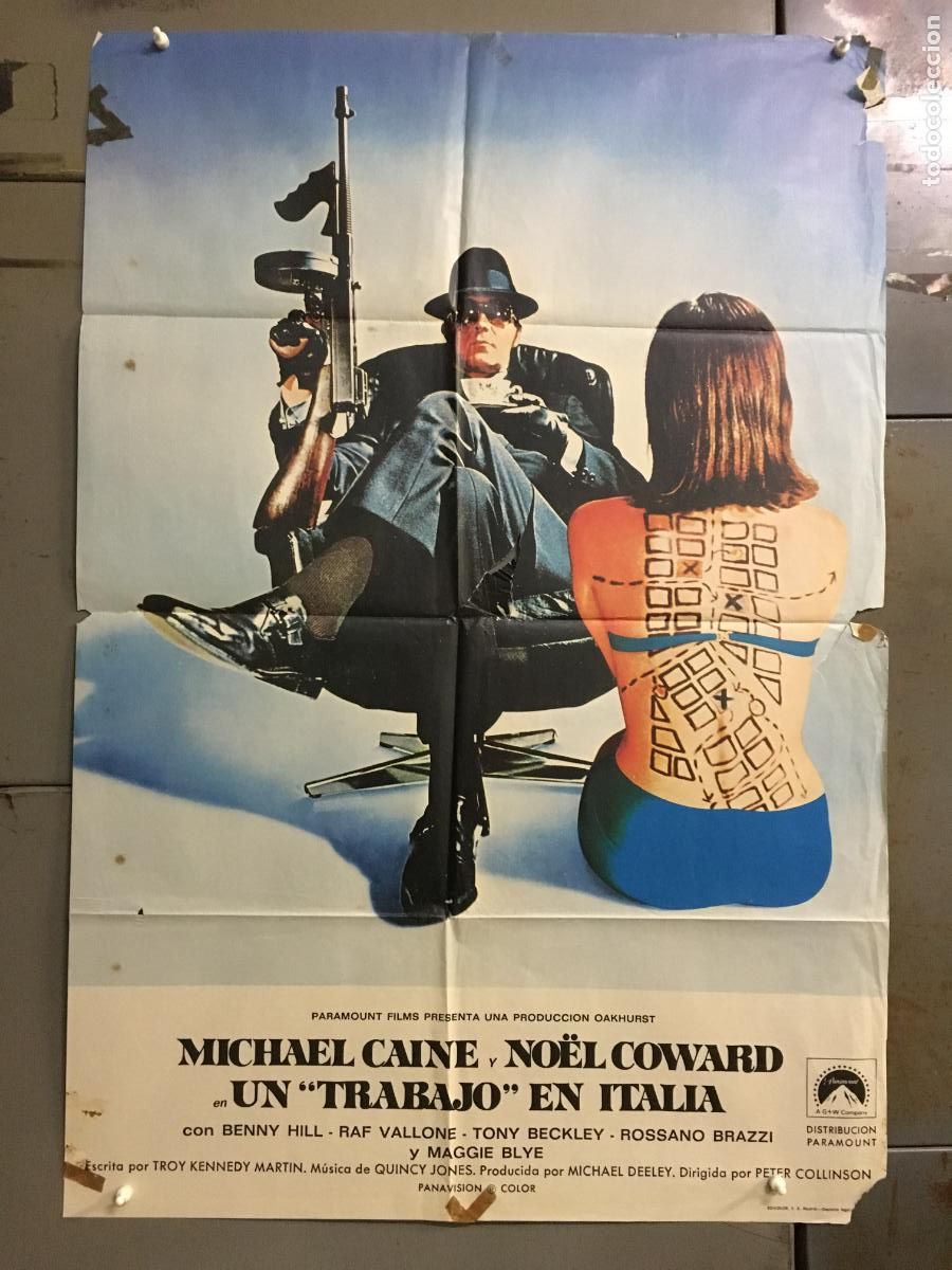 Cin&eacute;ma: ODC C654 UN TRABAJO EN ITALIA the italian job MICHAEL CAINE POSTER ORIGINAL 70X100 ESTRENO
