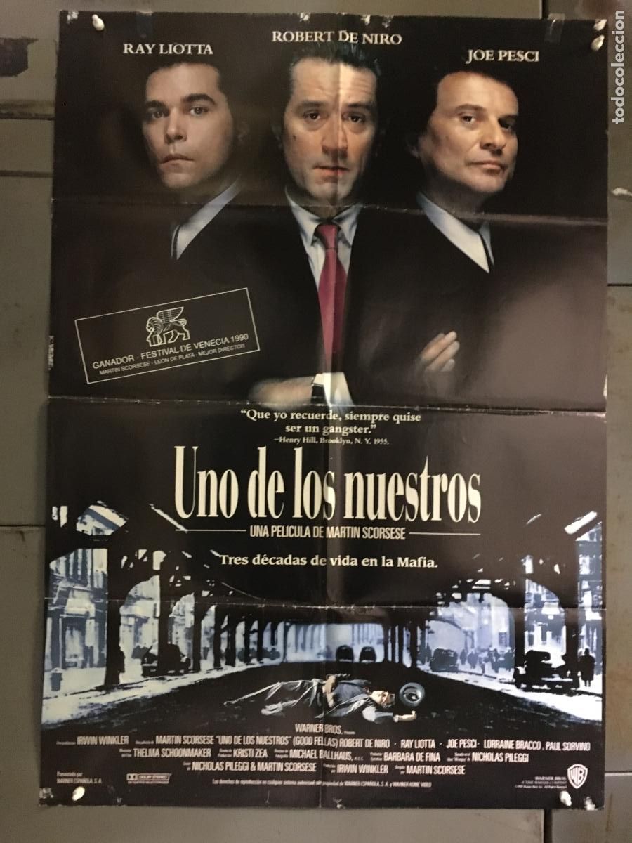 Cine: ODC C658 UNO DE LOS NUESTROS goodfellas DE NIRO SCORSESE POSTER ORIGINAL 70X100 ESTRENO