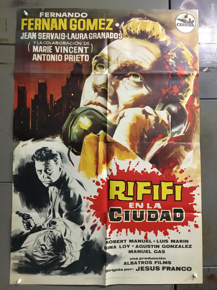 Cine: ODC C659 RIFIFI EN LA CIUDAD JESUS FRANCO FERNANDO FERNAN GOMEZ HERMIDA POSTER ORIG 70X100 ESTRENO
