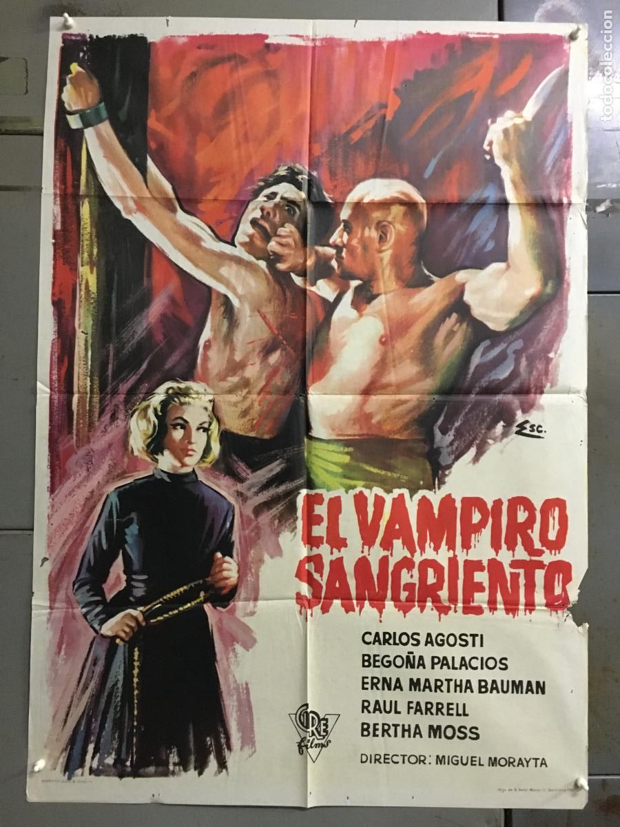 Cine: ODC C661 EL VAMPIRO SANGRIENTO MIGUEL MORAYTA POSTER ORIGINAL 70X100 ESTRENO
