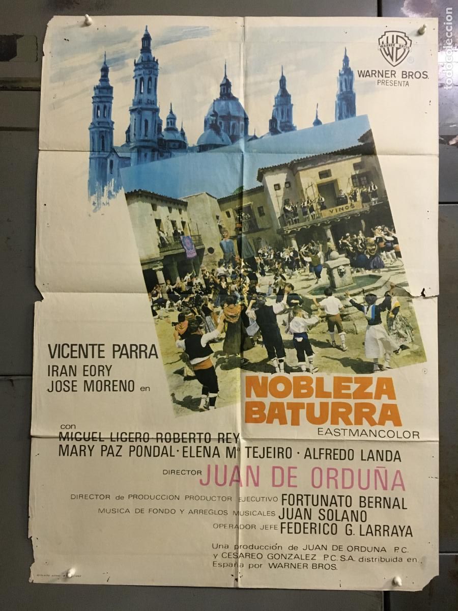 Cine: ODC C668 NOBLEZA BATURRA VICENTE PARRA JUAN DE ORDU&Ntilde;A IRAN EORY POSTER ORIGINAL 70X100 ESTRENO