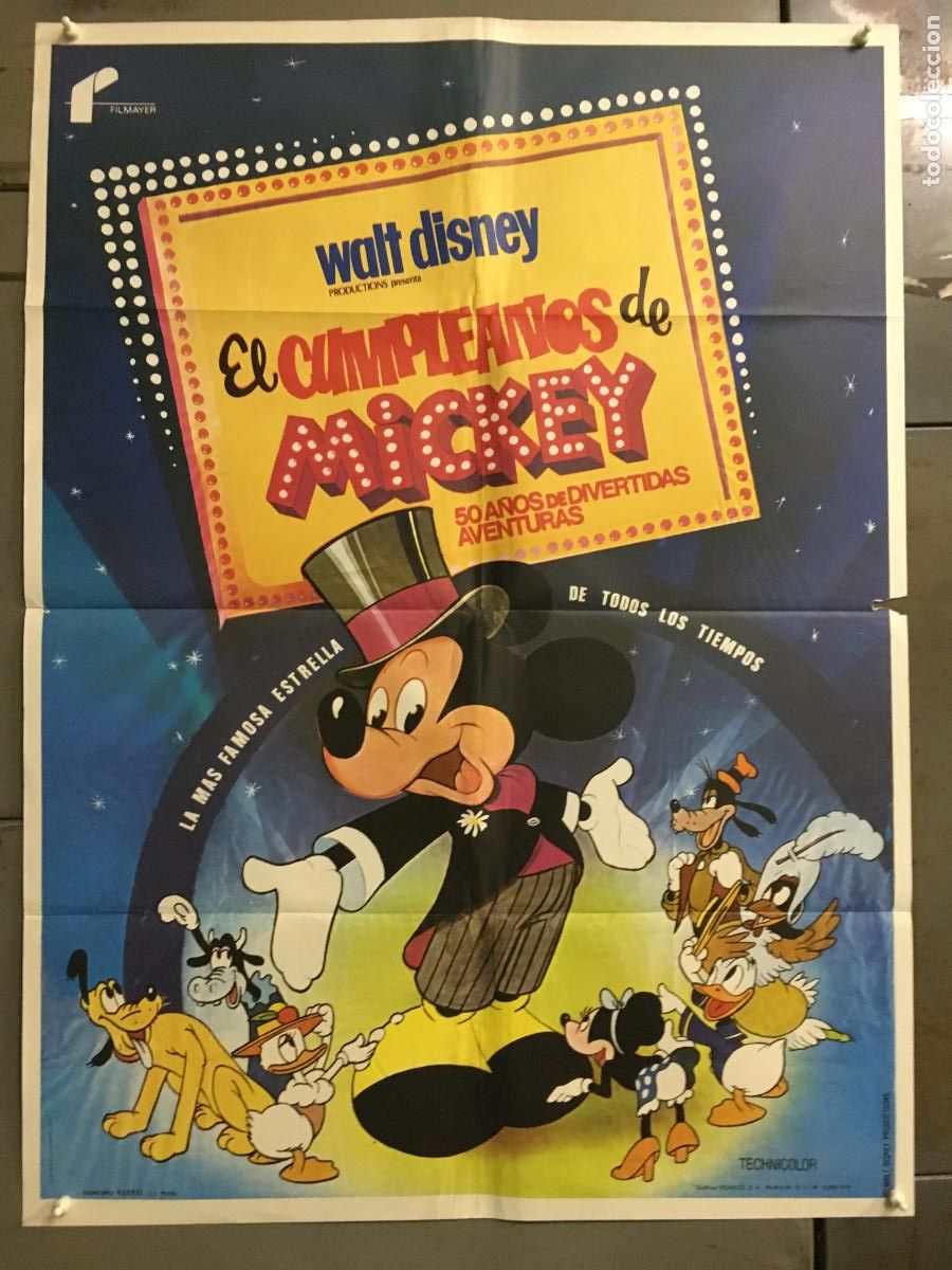 Kino: ODC C679 EL CUMPLEA&Ntilde;OS DE MICKEY MOUSE WALT DISNEY POSTER ORIGINAL 70X100 ESTRENO
