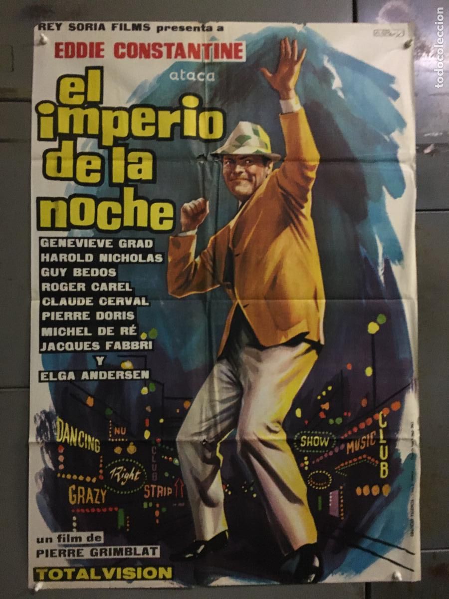 Cine: ODC C688 EL IMPERIO DE LA NOCHE EDDIE CONSTANTINE PERIS POSTER ORIGINAL 70X100 ESTRENO