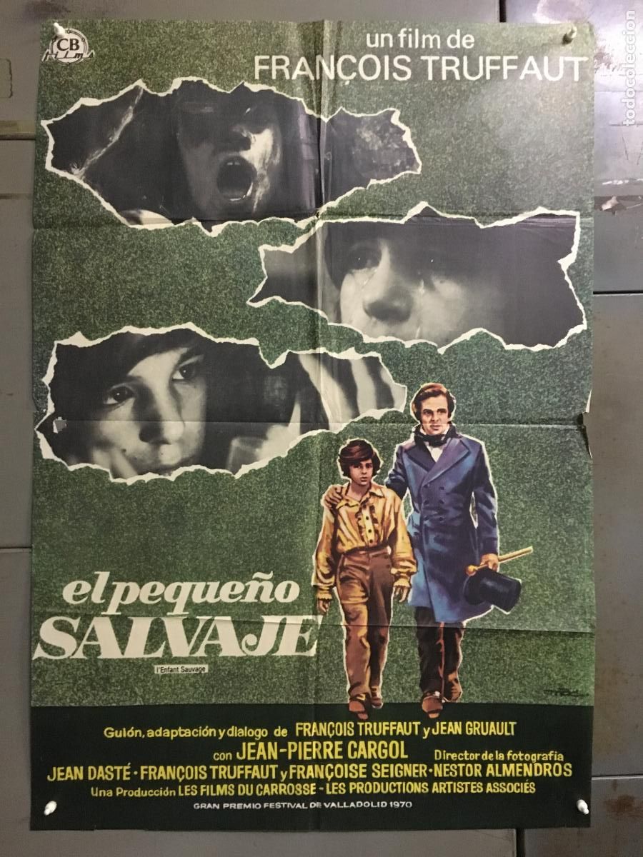 Cine: ODC C691 EL PEQUE&Ntilde;O SALVAJE TRUFFAUT MAC POSTER ORIGINAL 70X100 ESTRENO