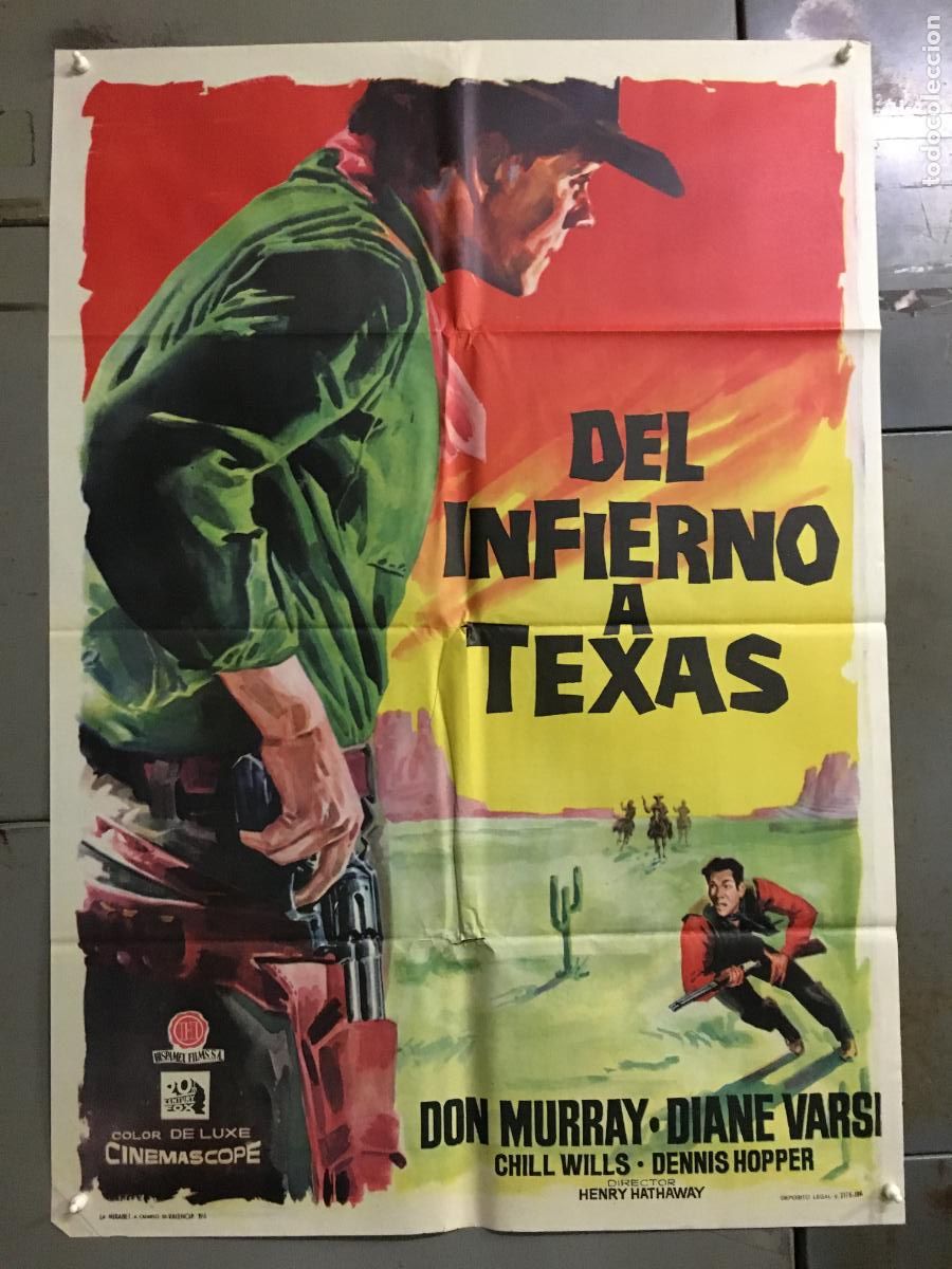 Cine: ODC C697 DEL INFIERNO A TEXAS DON MURRAY POSTER ORIGINAL 70X100 ESTRENO
