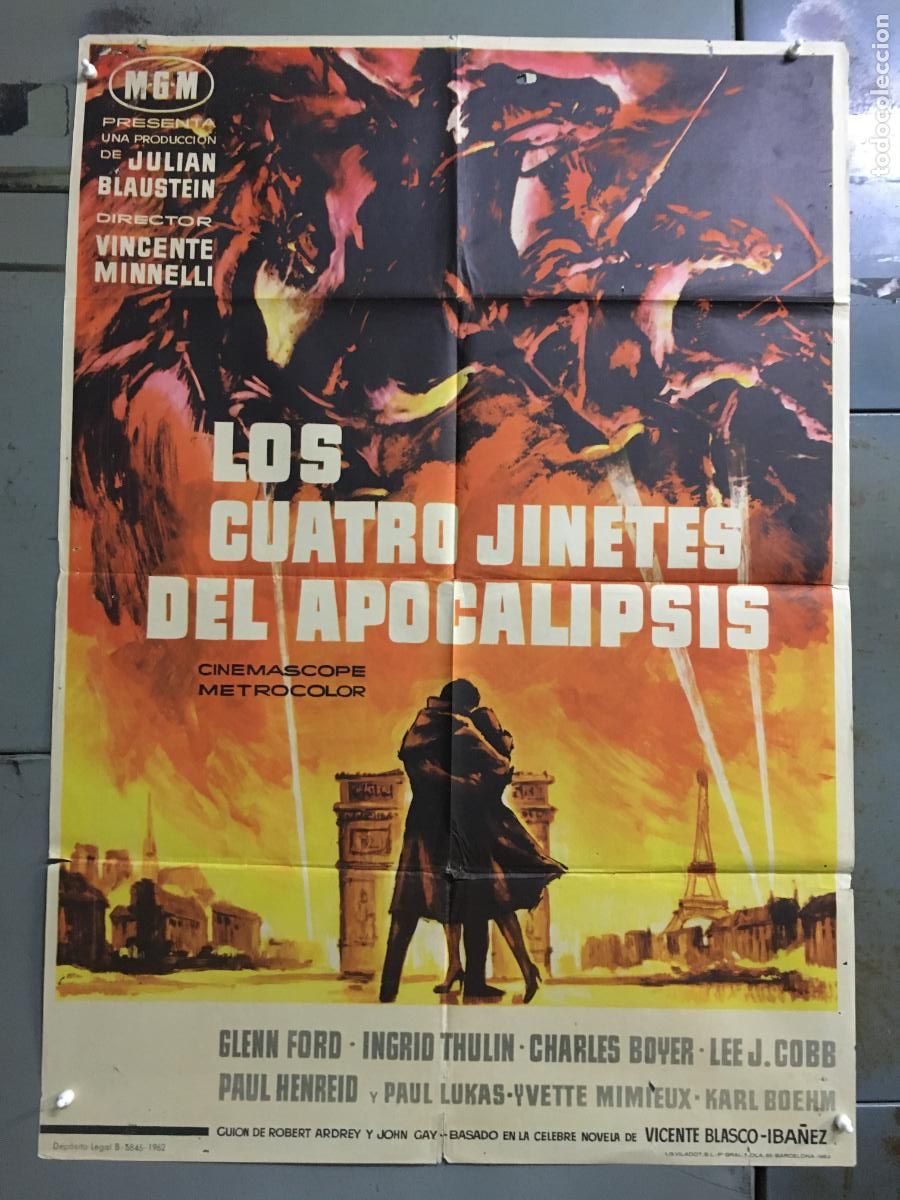 Cine: ODC C698 LOS CUATRO JINETES DEL APOCALIPSIS GLENN FORD POSTER ORIGINAL 70X100 ESTRENO