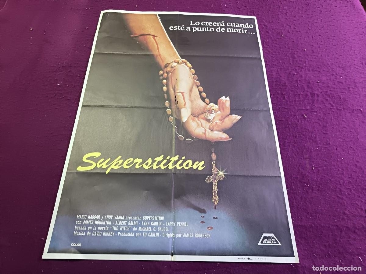 Cinema: CC7, Cartel de cine gran formato, unos 100 x 70 cms., Supersitici&oacute;n