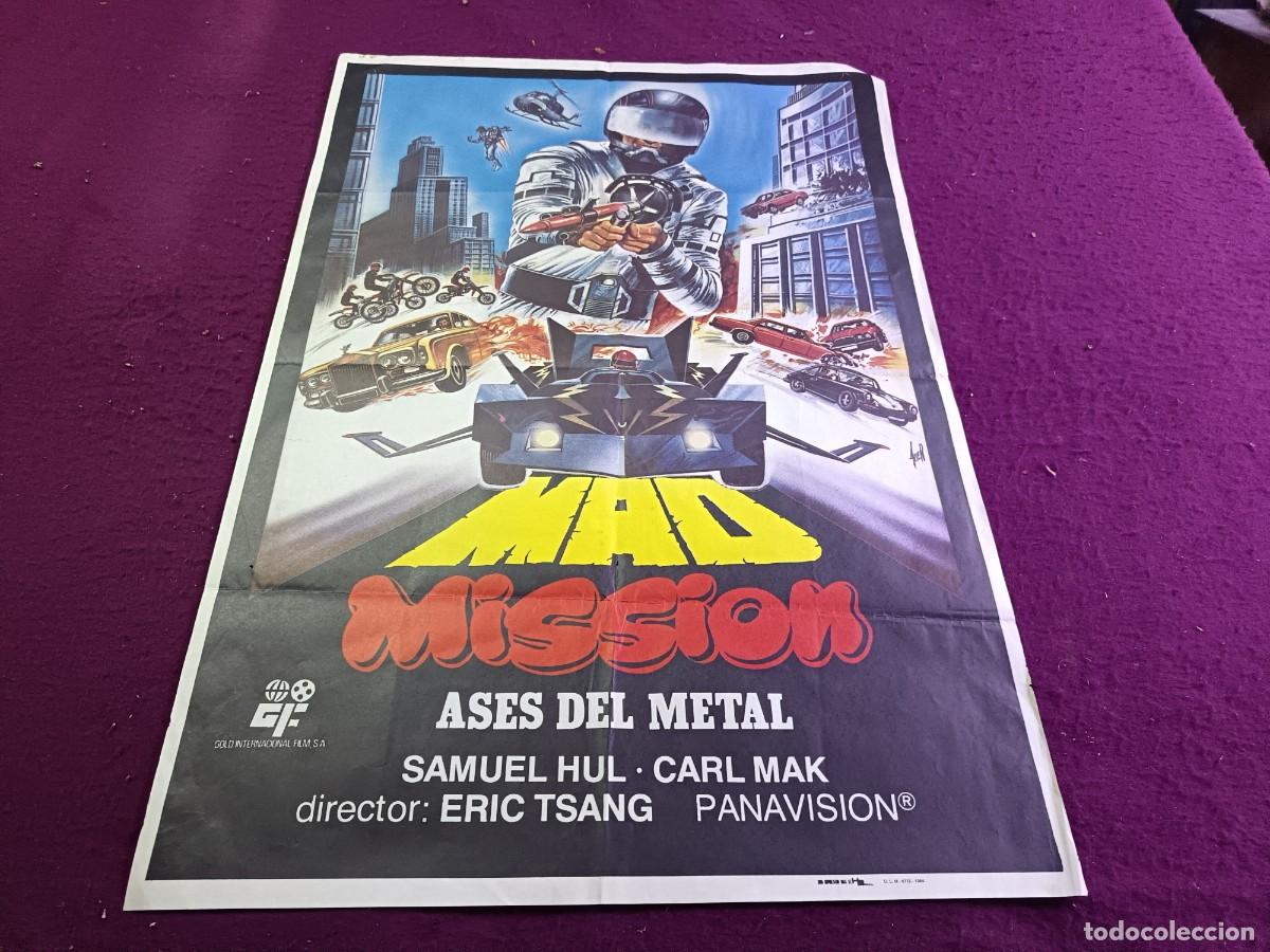 Cinema: CC25, Cartel de cine gran formato, unos 100 x 70 cms., Mad Mission, Ases del Metal