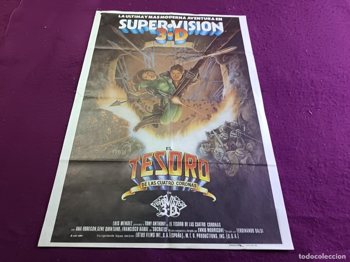 Cinema: CC27, Cartel de cine gran formato, unos 100 x 70 cms., El Tesoro de las Cuatro Coronas