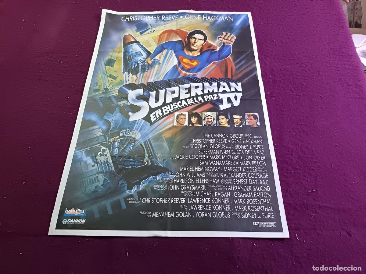 Cinema: CC31, Cartel de cine gran formato, unos 100 x 70 cms., Superman, en Busca de la Paz