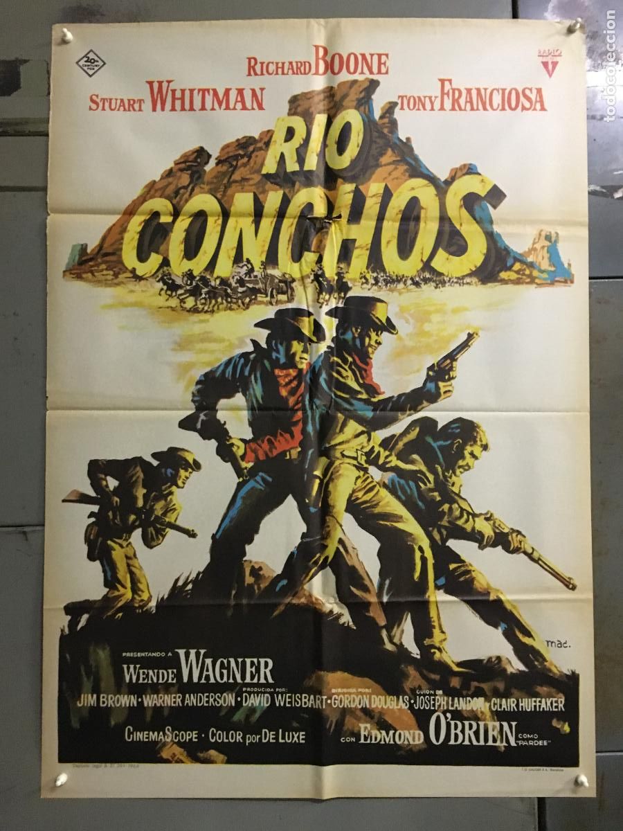 Cin&eacute;ma: ODC C705 RIO CONCHOS GORDON DOUGLAS RICHARD BOONE MAC POSTER ORIGINAL 70X100 ESTRENO