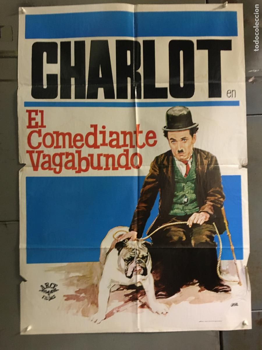 Cine: ODC C709 EL COMEDIANTE VAGABUNDO CHARLIE CHAPLIN CHARLOT POSTER ORIGINAL 70X100 ESTRENO