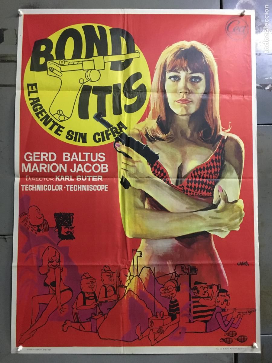Cine: ODC C710 BONDITIS PARODIA JAMES BOND 007 POSTER ORIGINAL 70X100 ESTRENO