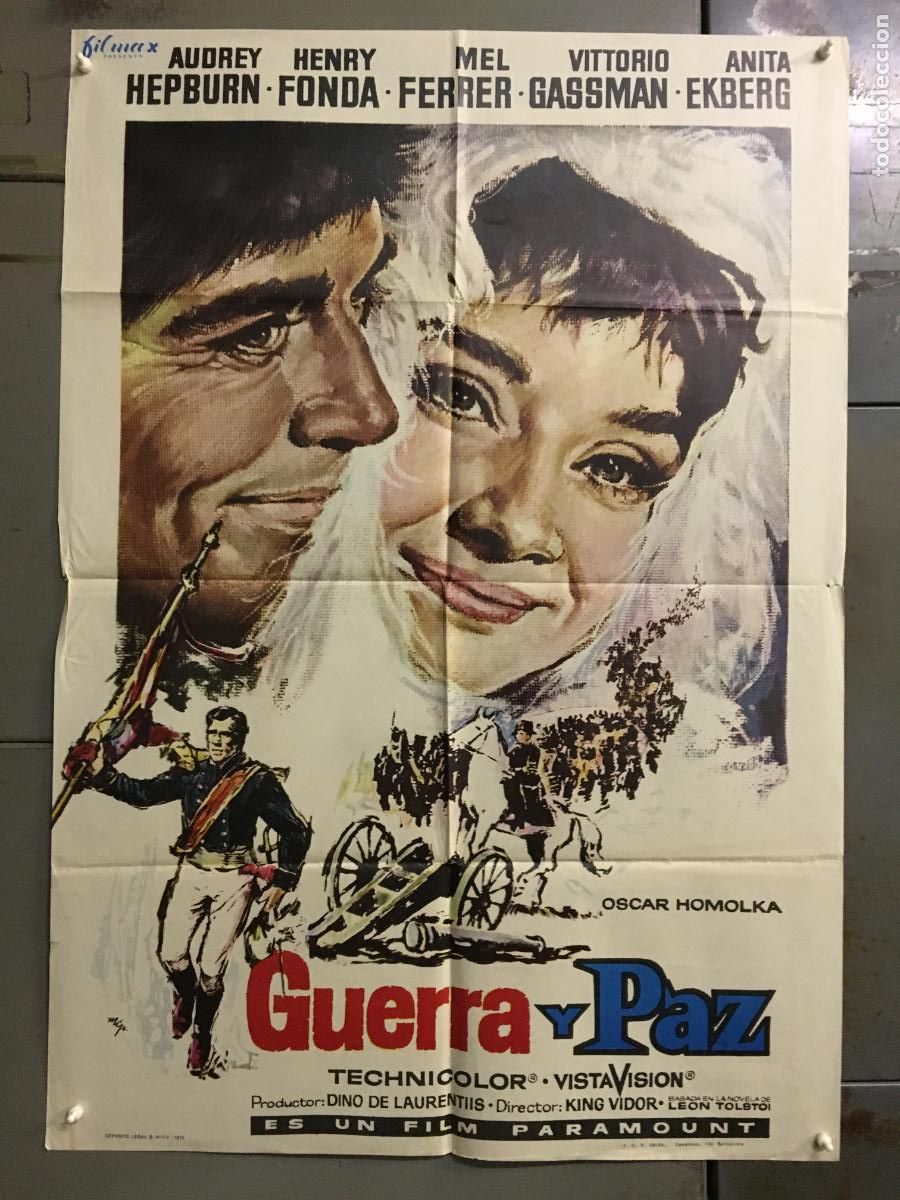 Cine: ODC C715 GUERRA Y PAZ AUDREY HEPBURN MCP POSTER ORIGINAL 70X100 ESPA&Ntilde;OL R-73