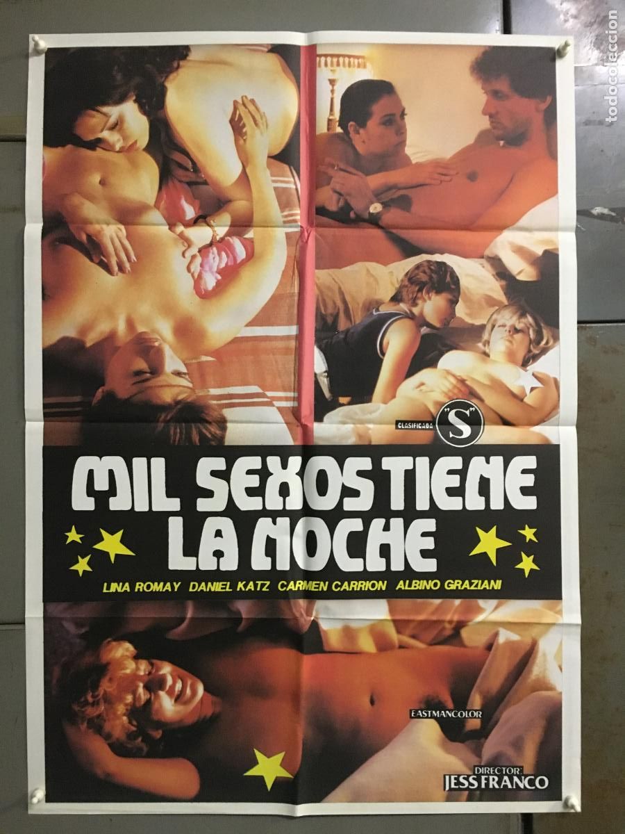 Cine: AFP30 MIL SEXOS TIENE LA NOCHE JESUS FRANCO SEXPLOITATION POSTER ORIGINAL 58X82 ESTRENO