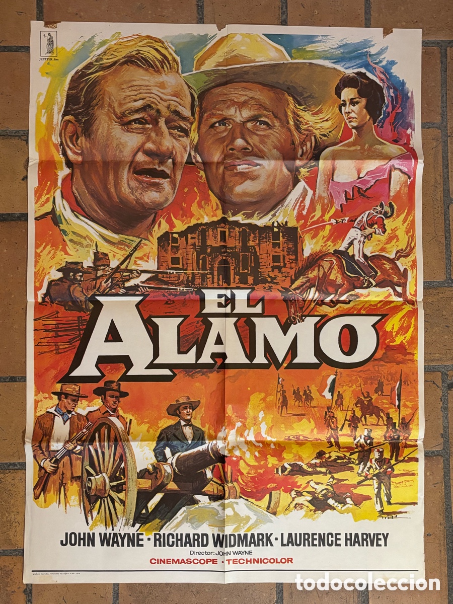 Cinema: Cartel p&oacute;ster de cine, el &Aacute;lamo, John Wayne.