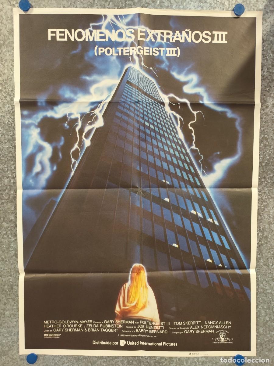 Cine: POLTERGEIST III FENOMENOS EXTRA&Ntilde;OS. A&Ntilde;O 1988. POSTER ORIGINAL