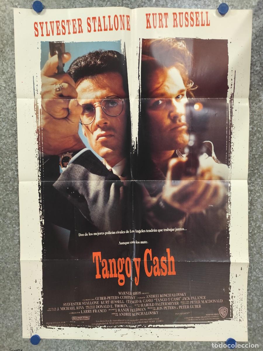 Cine: TANGO Y CASH SYLVESTER STALLONE KURT RUSSELL A&Ntilde;O 1989. POSTER ORIGINAL