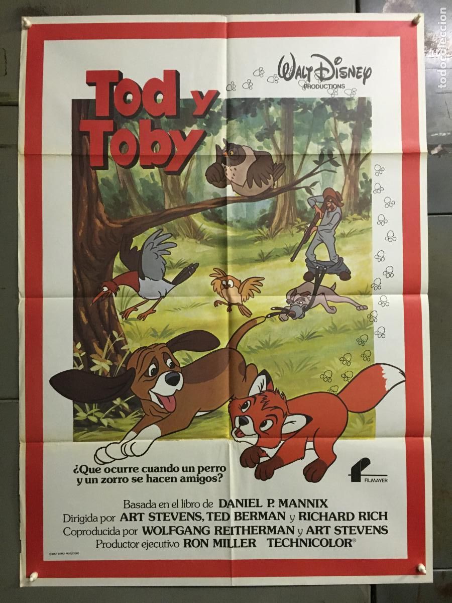 Cine: AFP42 TOD Y TOBY WALT DISNEY POSTER ORIGINAL 70X100 ESTRENO