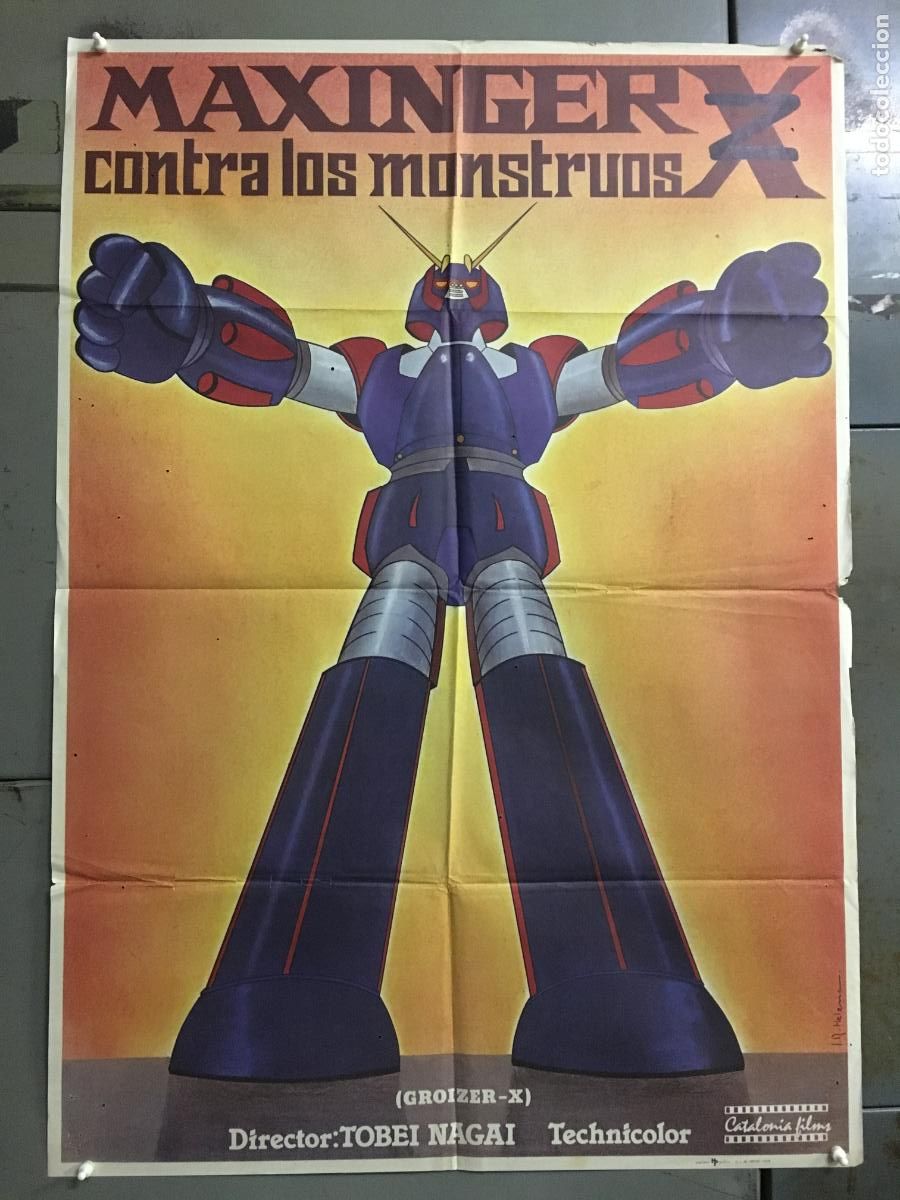 Cine: AFP43 MAXINGER X CONTRA LOS MONSTRUOS MAZINGER / GROIZER POSTER ORIGINAL 70X100 ESTRENO