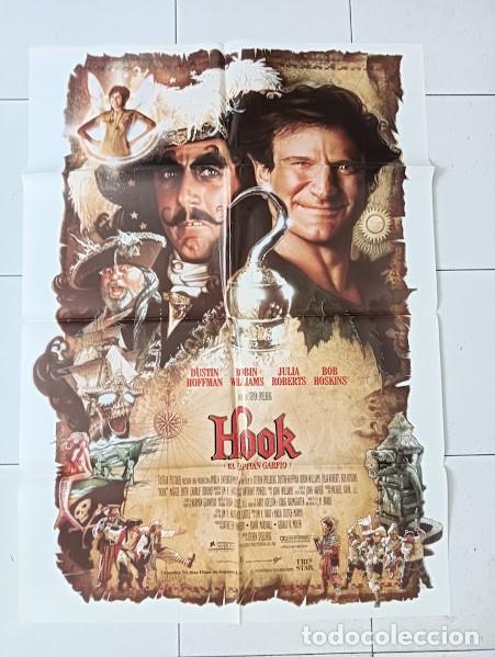 Cine: SMP 2698 HOOK STEVEN SPIELBERG ROBIN WILLIAMS JULIA ROBERTS POSTER ORIGINAL 70X100 ESTRENO raro