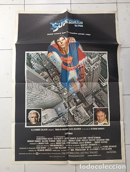 Cine: SMP 2699 SUPERMAN EL FILM CHRISTOPHER REEVE RICHARD DONNER POSTER ORIGINAL 70X100 ESTRENO raro