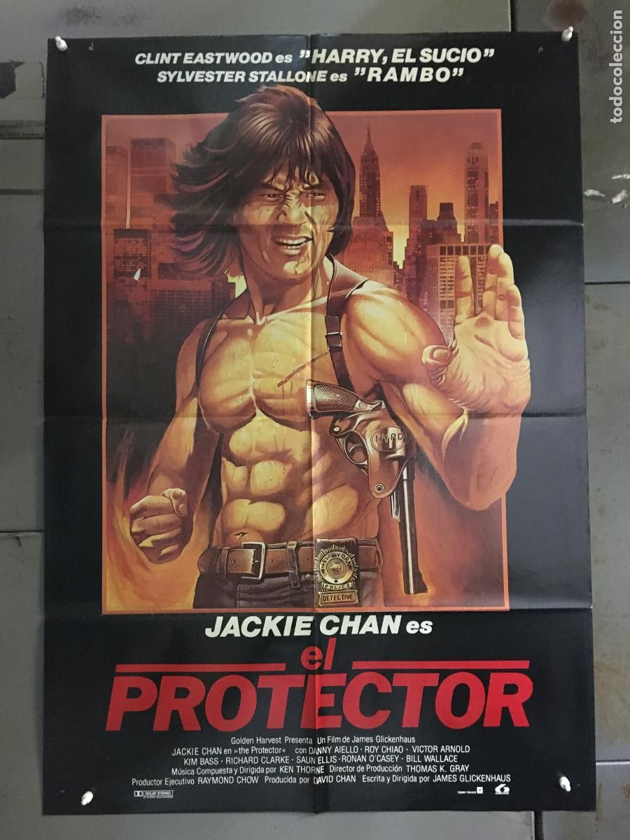 Cine: AFP60 EL PROTECTOR JACKIE CHAN KARATE KUNG FU POSTER ORIGINAL 70x100 ESTRENO