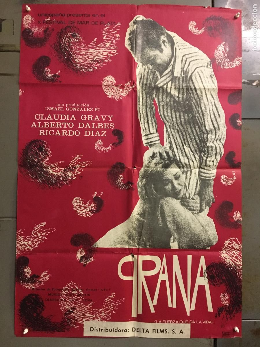 Cine: AFP65 PRANA CLAUDIA GRAVY RAUL PE&Ntilde;A POSTER ORIGINAL ESTRENO 70X100 raro