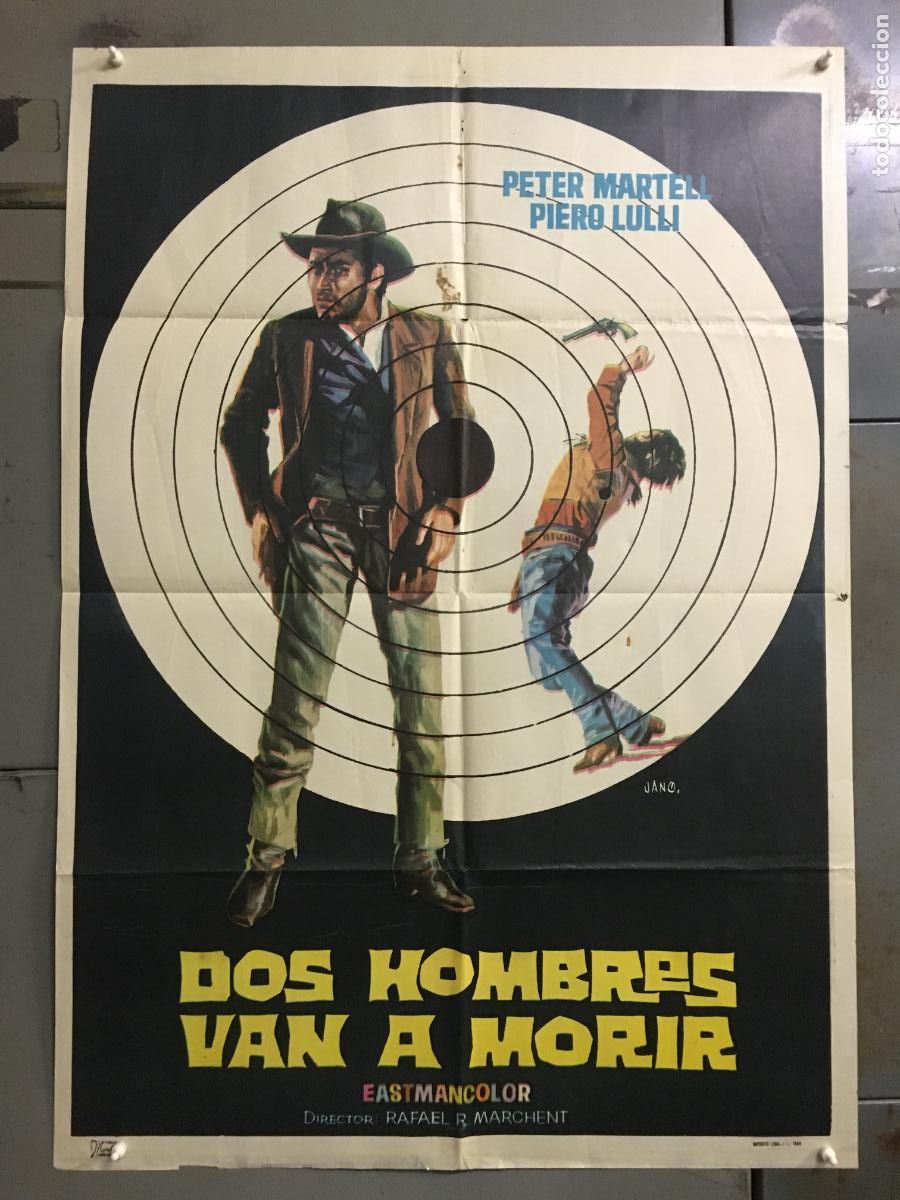 Cin&eacute;ma: AFP69 DOS HOMBRES VAN A MORIR SPAGHETTI JANO POSTER ORIGINAL 70X100 ESTRENO