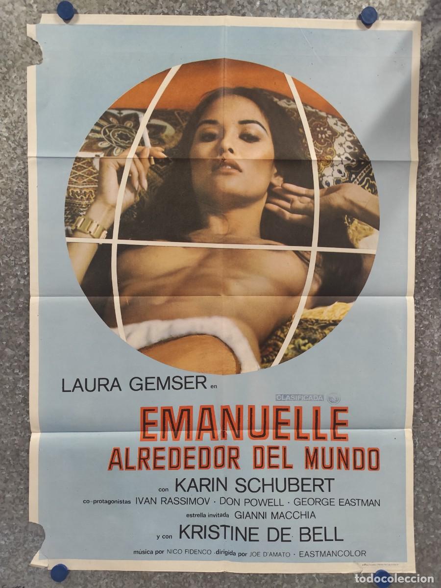 Cine: EMANUELLE ALREDEDOR DEL MUNDO. JOE D'AMATO, LAURA GEMSER. A&Ntilde;O 1978 POSTER ORIGINAL