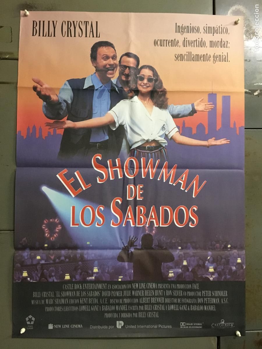 Cine: AFP85 EL SHOWMAN DE LOS SABADOS BILLY CRYSTAL HELEN HUNT POSTER ORIGINAL 70X100 ESTRENO h6