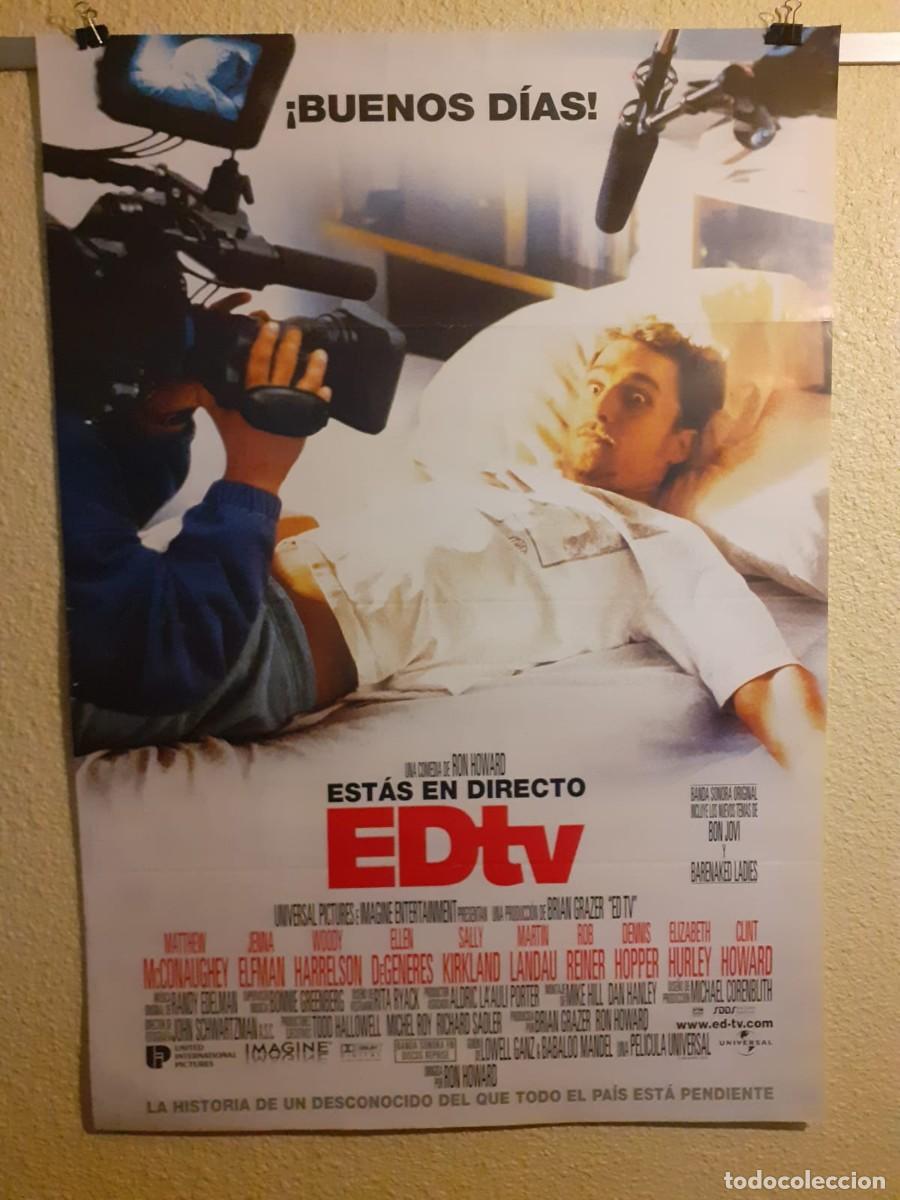 Cine: Cartel Original de Estreno EDtv (1999) Ron Howard / McConaughey / Harrelson