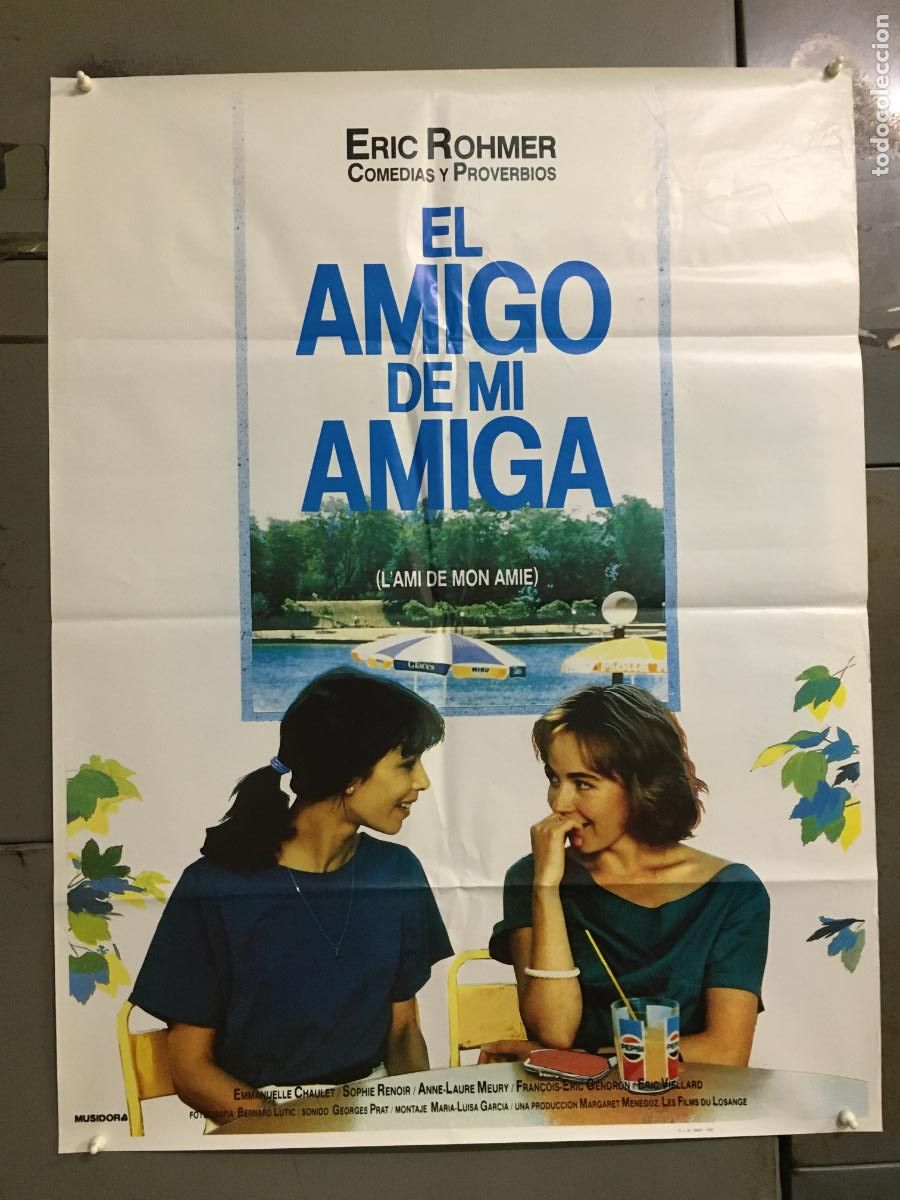 Cine: AFP96 EL AMIGO DE MI AMIGA ERIC ROHMER POSTER ORIGINAL ESTRENO 70X100 h6