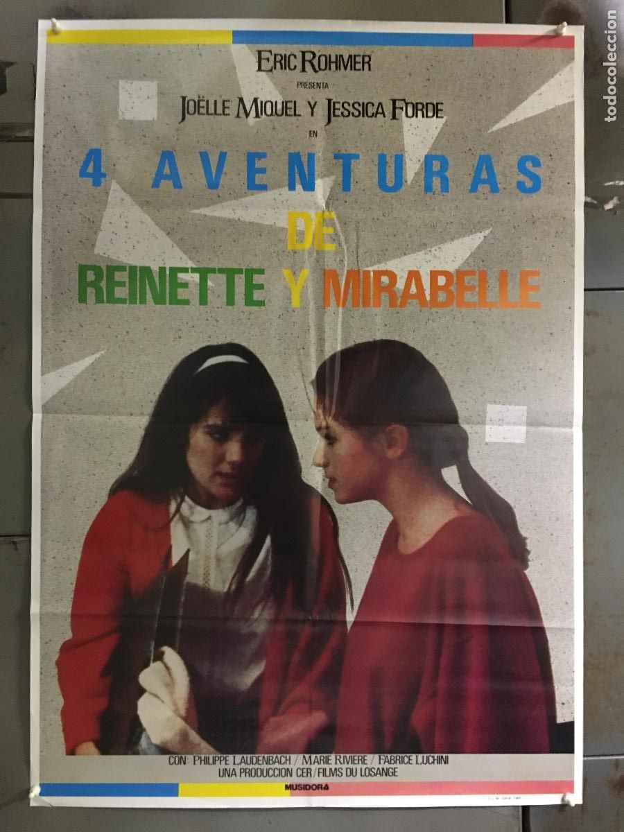 Cine: AFP99 CUATRO AVENTURAS DE REINETTE MIRABELLE ERIC ROHMER POSTER ORIGINAL 70X100 ESTRENO h5