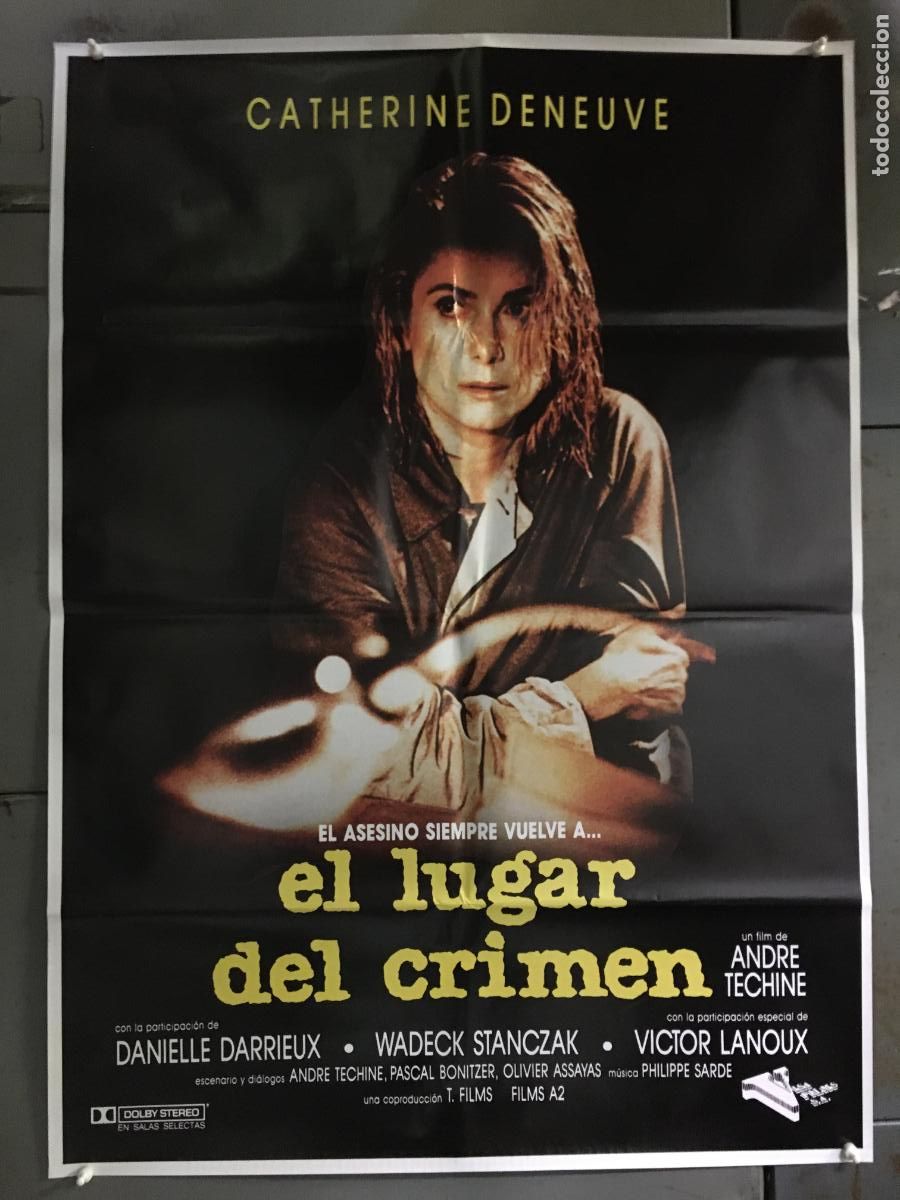 Cine: AFQ01 EL LUGAR DEL CRIMEN CATHERINE DENEUVE POSTER ORIGINAL 70X100 ESTRENO h7