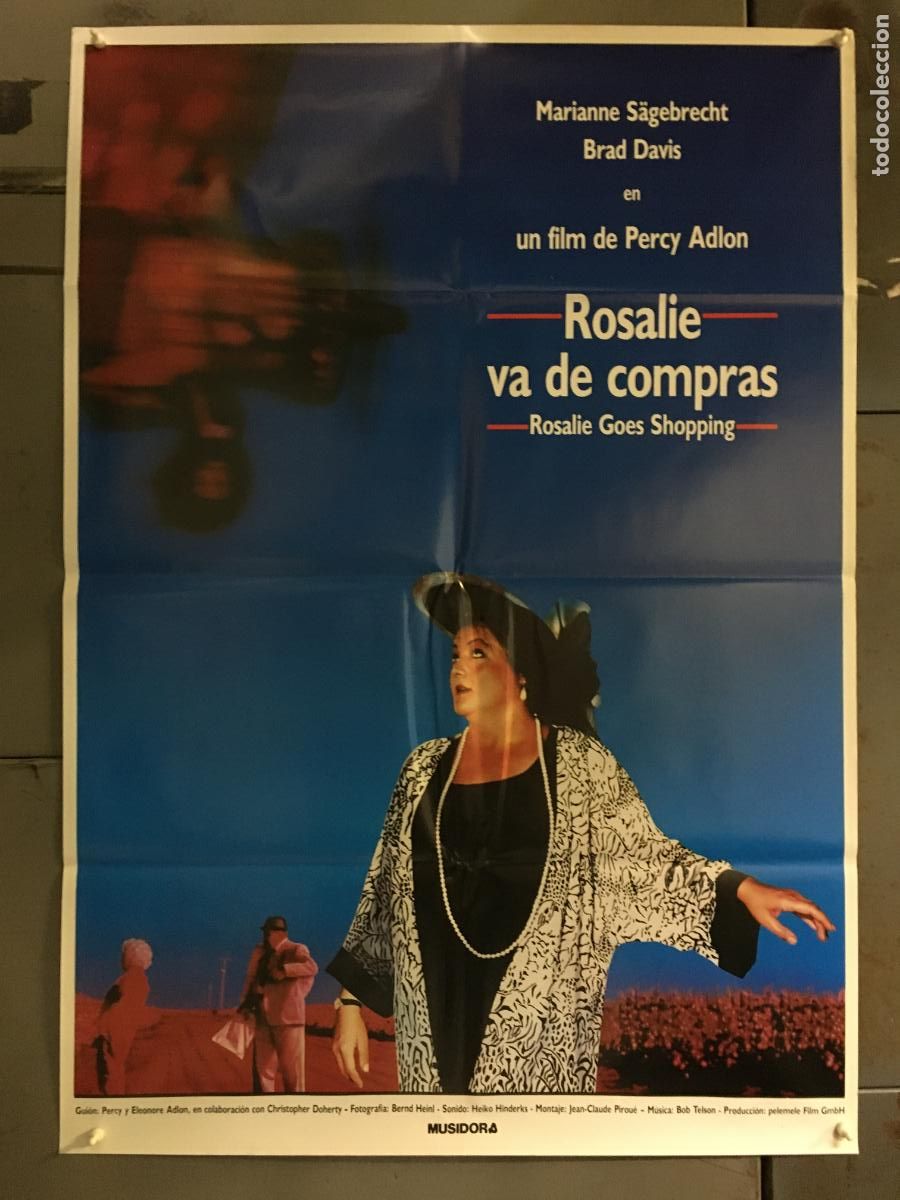 Cine: AFQ05 ROSALIE VA DE COMPRAS MARIANNE SAGEBRECHT PERCY ADLON POSTER ORIGINAL ESTRENO 70X100 h6