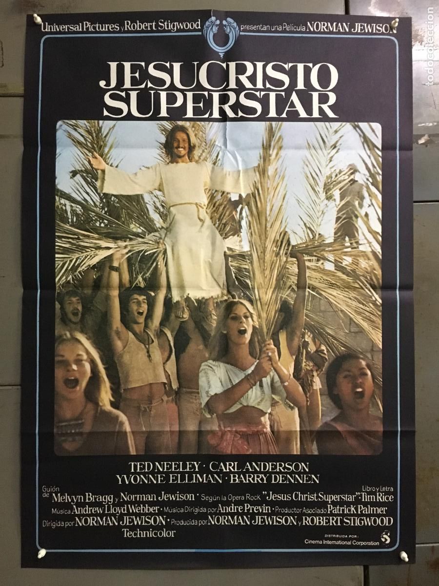 Cine: AFQ07 JESUCRISTO SUPERSTAR NORMAN JEWISON TED NEELEY POSTER ORIGINAL 70X100 ESTRENO h6