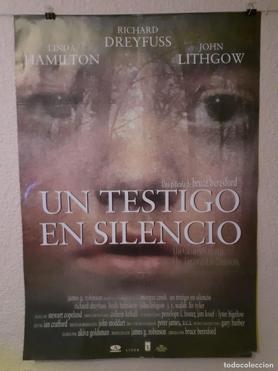 Cine: Cartel de Cine Original de Estreno Un Testigo en Silencio (1994) Richard Dreyfuss / Linda Hamilton