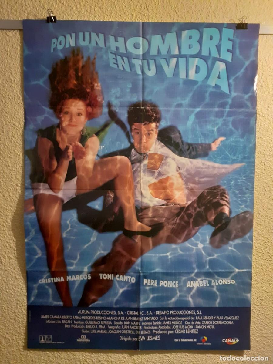 Cine: Cartel de Cine Original de Estreno Pon un Hombre en tu Vida (1994) Toni Cant&oacute; / Anabel Alonso