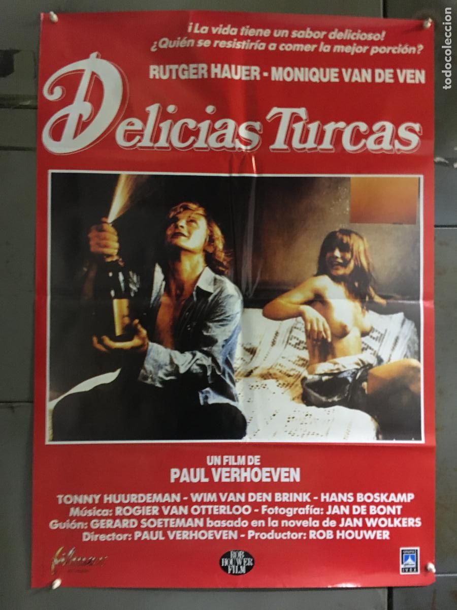 Cine: AFQ10 DELICIAS TURCAS RUTGER HAUER PAUL VERHOEVEN POSTER ORIGINAL 70X100 ESPA&Ntilde;OL h5