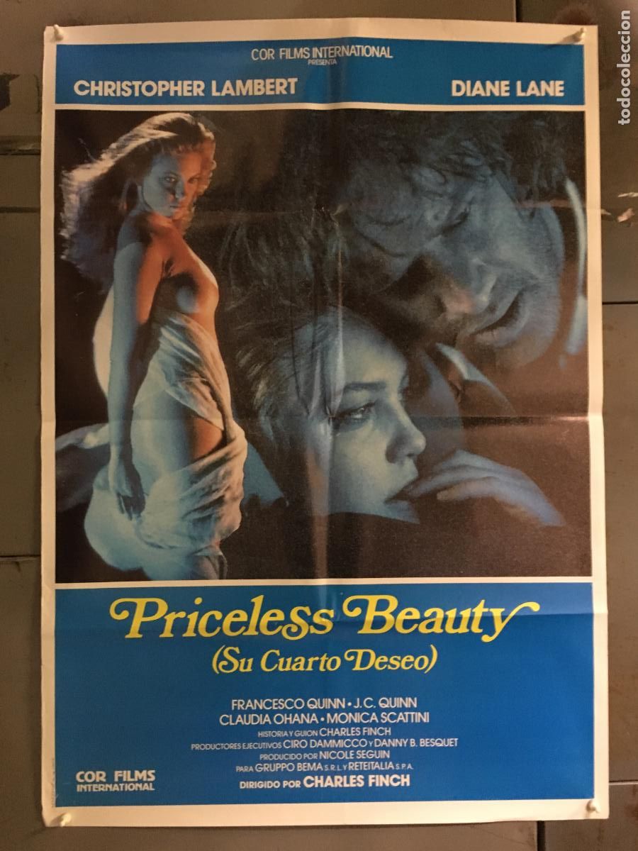 Cine: AFQ14 SU CUARTO DESEO Priceless Beauty DIANE LANE CHRISTOPHER LAMBERT POSTER ORIG 70X100 ESTRENO h6