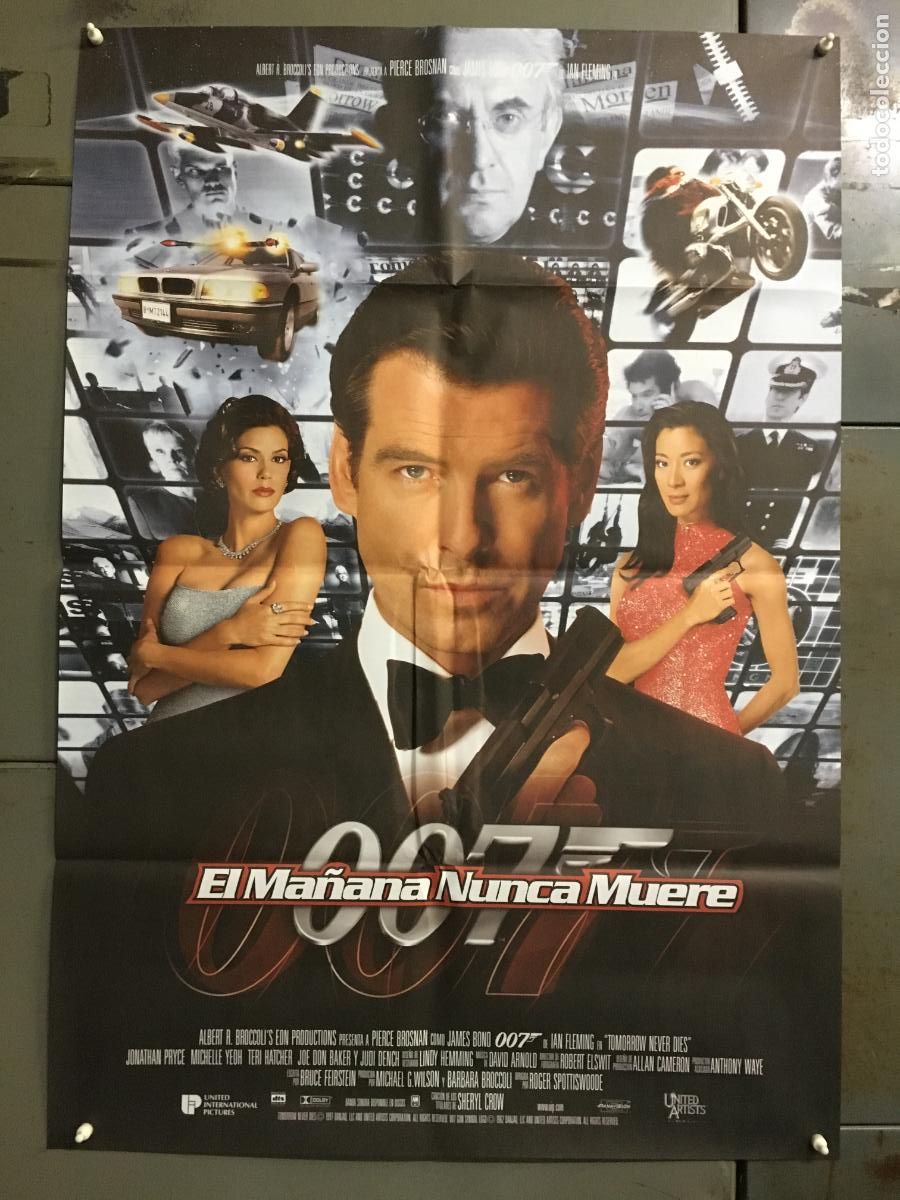 Cine: AFQ20 EL MA&Ntilde;ANA NUNCA MUERE JAMES BOND 007 PIERCE BROSNAN POSTER ORIGINAL ESTRENO 70X100 h5