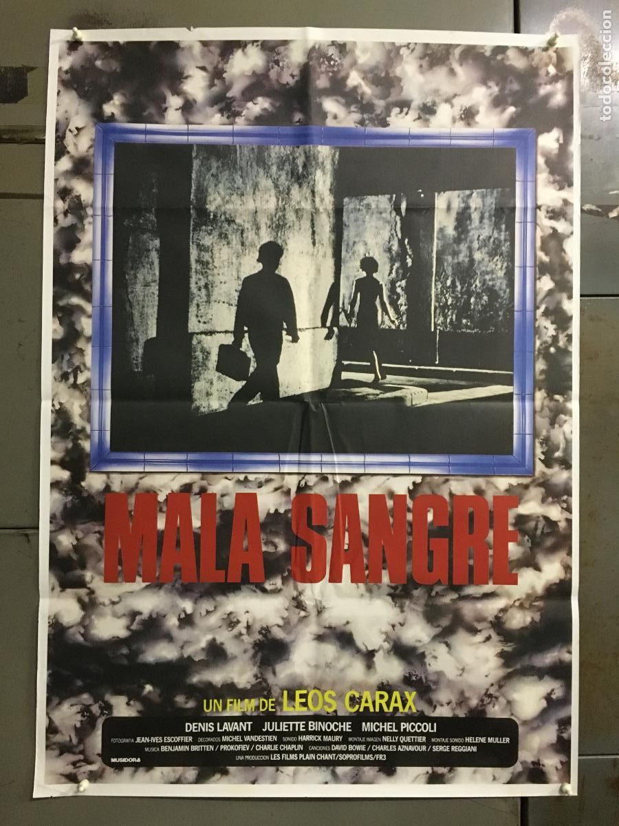 Cine: AFQ25 MALA SANGRE LEOS CARAX POSTER ORIGINAL 70X100 ESTRENO h5