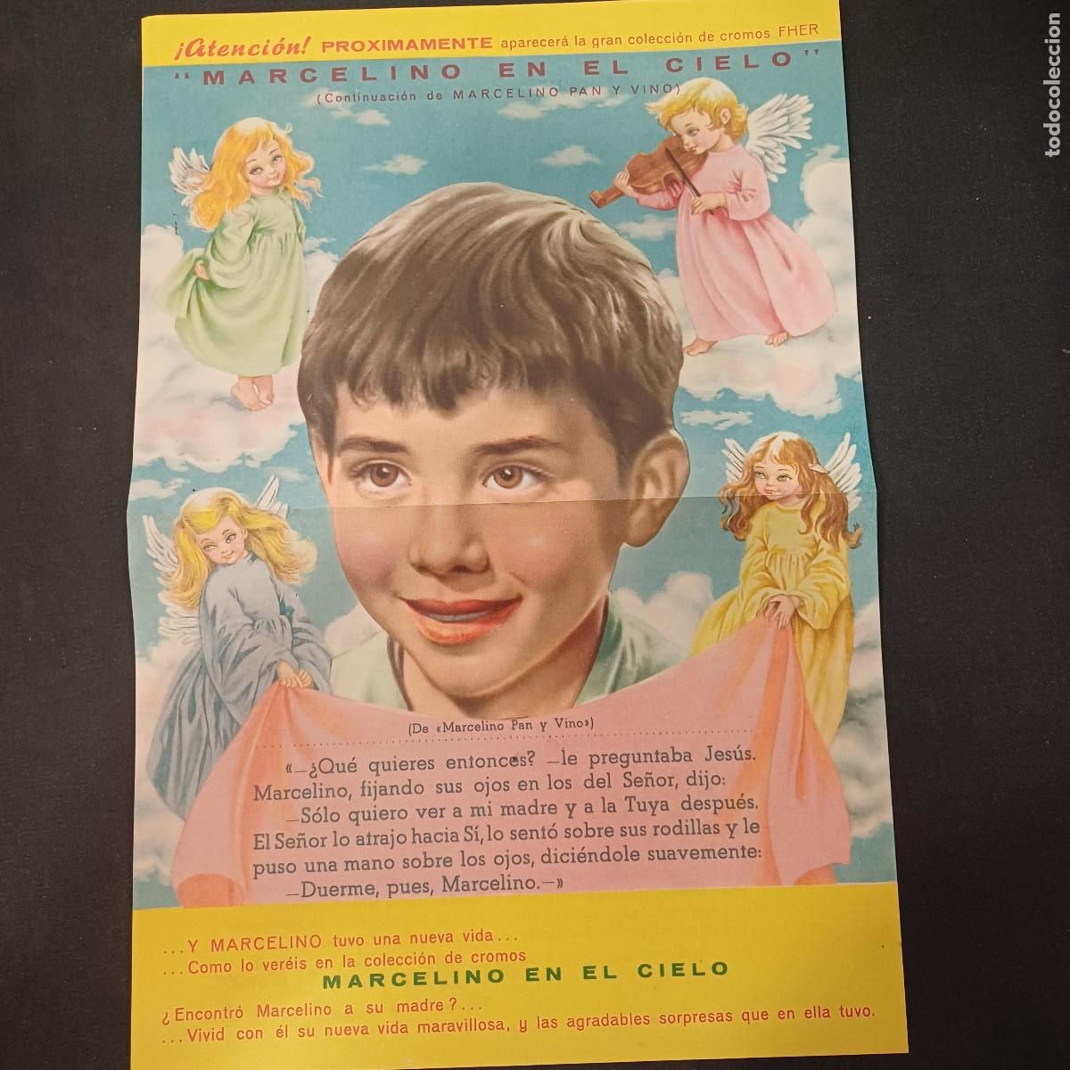 Cine: MAECELINO EN EL CIELO/CARTEL CROMOS FHER.