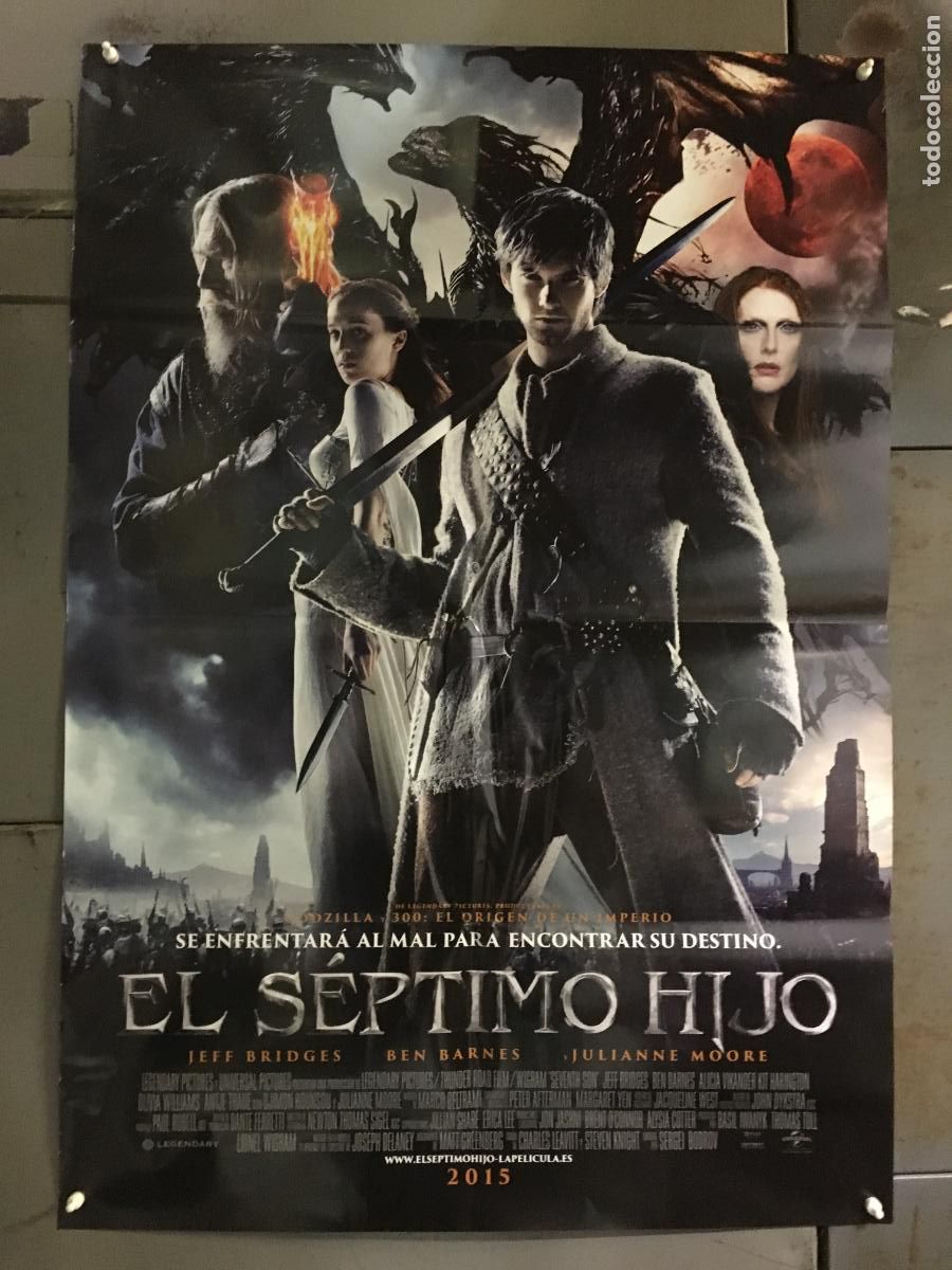 Cine: AFQ28 EL SEPTIMO HIJO JEFF BRIDGES JULIANNE MOORE BEN BARNES POSTER ORIGINAL ESTRENO 70X100 h6