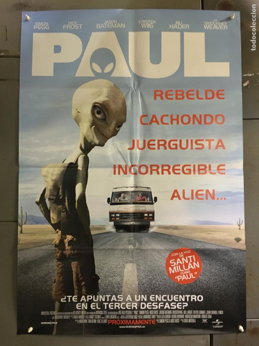 Cine: AFQ31 PAUL SIMON PEGG JASON BATEMAN POSTER ORIGINAL ESTRENO 70X100 h5